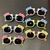 Gafas de Sol para Niños Lindas Gafas de Gatito de Pequeña Princesa Adorables Gafas para Niña Bebé Protección UV KT Lazo Transfronterizo