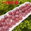El fabricante suministra al por mayor piedras pulidas de cristal de fresa roja natural para decoración, plantas en maceta de cristal de fresa y piedras decorativas para bonsái.