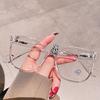 Ins Celebridad de Internet Mismo Estilo Armazón de Lentes Anti Luz Azul para Mujer Moda Coreana Moderna Armazón de Lentes Moderno para Miopía Baja