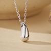 Collar de gota de agua de plata esterlina S925 para mujer, estilo coreano, elegante, de alta gama, combinable con todo, con cadena de suéter.