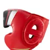 Casco de Boxeo con Máscara Protección para la Cabeza de PU para Adultos y Niños, Entrenamiento Profesional para Muay Thai, Casco de Boxeo Resistente al Desgaste