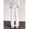 Pantalones largos de invierno para hombres altos, pantalones deportivos tie-dye, estilo americano casual con aspecto desgastado, pantalones de pierna curva estilo japonés