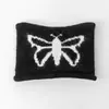 Gorro de Lana Cálido con Diseño de Nicho de Mariposa para Otoño e Invierno, con Bordes Rizados de Mariposa y Orejas de Gato, Gorro de Punto de Moda