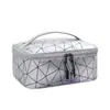 Bolsa Cosmética Portátil Transfronteriza, Bolsa de Viaje de Gran Capacidad, Mini Bolsa Cosmética Acolchada de PU Portátil para Hombres y Mujeres, para Viajes y Vacaciones