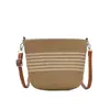 Bolso de Mano Tejido Vintage Nuevo 2026 Bolso Cruzado Pequeño a Rayas Bolso de Paja Bolso de Playa Bolso de Hombro Único para Viajero