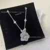 ¿Collar de Cadena para Clavícula con Forma de Flor de Diamante y Pétalos de Rosa Dorados Versión Alta Niche Design Collar de Mujer de Gama Alta?
