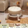 Taburete con Ruedas Giratorias para Uso Doméstico, Taburete Bajo con Ruedas, Silla Pequeña Infantil, Taburete para Sofá de Sala de Estar, Taburete para Cambiarse los Zapatos, Taburete Redondo para Abrir Paquetes