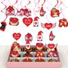 Nuevo Producto Transfronterizo Tema de San Valentín Colgante Espiral de Enano Amor Inserto para Pastel Suministros de Decoración para Boda