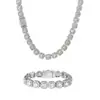 Corrente de Açúcar Gelo Quadrada Corrente Hip-Hop Pulseira Corrente Cubana Masculina Cheia de Diamantes Moda Europeia e Americana Tendência Fornecimento Exclusivo Transfronteiriço
