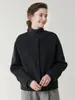 Abrigo corto de lana estilo coreano para otoño e invierno para mujer, lleno de sofisticación y encanto juvenil, abrigo de lana de doble cara 100% lana pura
