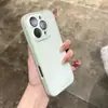 Funda de Vidrio Macaron Adecuada para iPhone 17 Pro Max Funda para Teléfono Apple 15 con Película para Lente 14 Verano Unisex