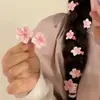 Pinza para el pelo de Flor de Cerezo Rosa para Mujer, Pinza Pequeña para Trenza de Cola de Caballo Lateral, Pinza de Pico de Pato Linda para Flequillo, Accesorio para el Cabello