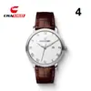 Reloj Chaxigo para Hombre Casual de Negocios Cuarzo Correa de Cuero Simple Esfera con Números Romanos Clásicos Moda Versátil