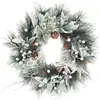 Decoración de corona de Navidad de Amazon transfronteriza con piñas, exhibición de ventana con agujas de pino, colgante de puerta de Navidad, decoración navideña para el hogar