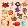 Logo bordado animal marino tela logo concha accesorios Parche DIY Accesorios para ropa cuenta manual pegatinas de tela para bordar