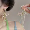 Pendientes Largos de Borla con Cuentas de Mariposa de Cristal de Hada Súper, Modernos, Elegantes, Suaves, Dulces, de Gama Alta y Únicos