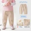 Pantalones Curvos para Bebés y Niños Jerry Baby 2026 Otoño Nuevo Estilo Pantalones de Algodón Puro para Niños Pantalones Casuales para Niñas Conjunto de Otoño para Bebé