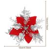 Flor de Natal Madressilva Flor Artificial Coroa de Natal Transfronteiriça Decoração de Flor em Pó Dourado Acessórios de Flor Enfeites de Árvore de Natal Atacado