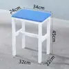 Banqueta Quadrada Simples, Banqueta Espessa para Oficina de Fábrica, Cadeira para Treinamento de Trabalho, Banqueta de Estudante, Banqueta Colorida para Jantar, Cadeira Doméstica para Adultos