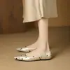 Zapatos Planos de Mujer con Lunares, Corte Bajo, Dorados, Tacón Bajo, Nueva Colección Primavera y Otoño, Versátiles para el Trabajo, a la Moda, Estilo Chanel, Tallas Grandes