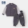 Conjunto Esportivo de Outono para Meninos Jaqueta de Baseball para Crianças Calças Compridas Roupas Infantis Calça de Moletom para Bebê Estilo Primavera e Outono