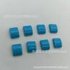 Superfície retangular de anel 8x10mm sem veios pinho azul superfície lisa saco retangular plano contas DIY anel incrustado gema