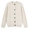 Suéter cárdigan ACU para hombre con botones y cuello redondo para hombre 2026 Producto Nuevo Otoño/Invierno Tejido de punto de trenza Vintage Sencillo Chaqueta de punto para hombre