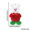 Tecido de Natal Papai Noel Boneco de Neve Enfeites Boneca de Natal Pingentes Decorações de Árvore de Natal Rena Urso Enfeites Pendentes