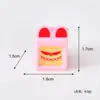 Acessórios Quadrados de Resina com Orelhas de Coelho de Desenho Animado, Expressões Divertidas, Decorações para Capa de Celular com Cola de Creme DIY, Materiais de Resina