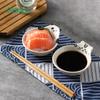 FaSoLa Tazón con asa estilo japonés Tazón pequeño vajilla de cerámica bajo vidriado tazón de postre tazón de ensalada de frutas tazón de guarnición con asa