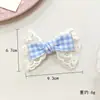 Grampo de Cabelo com Laço de Renda Longo Fita Fitas Pequeno Fresco Menina Doce Presilha Lateral Acessórios de Cabelo para Trás da Cabeça Adorno de Cabeça