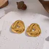Pendientes de Acero Inoxidable Espiral Geométrica, Clásicos y Versátiles, Diarios Sin Desvanecimiento, Joyería Elegante Personalizada para Mujeres