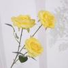 Flores de Rosa para Boda con 3 Cabezas, Rosas de Diamante para Decoración de Pasillo de Boda, Flores de Seda, Arreglos Florales de Plástico, Pared de Flores para Boda