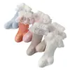 Nuevos calcetines de encaje lindos de caña media para Otoño e Invierno 2026, calcetines cálidos y que retienen el calor para bebés y niños para Otoño e Invierno