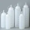 Botellas Dispensadoras de Apretar al por Mayor del Fabricante, Botellas de Apretar para Salsa de Tomate y Ensalada de Grado Alimenticio, Botellas de Apretar con Boquilla Puntiaguda para Salsa de Ostras, Botellas para Condimentos
