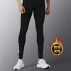 Calça Masculina de Compressão para Esportes Base Layer Basquete Elástica Secagem Rápida Yoga Corrida Calça Longa Treinamento Fitness Casual Outono Inverno