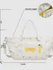 Bolsa de lona estampada de grande capacidade, bolsa tote versátil para mulheres, novo modelo de verão, bolsa de ombro de aparência sofisticada, bolsa transversal moderna