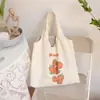 Bolso de Lona de Hombro Único de Nicho Bolso de Hombro Único para Mujer Bolso de Chaleco de Fresa Lindo de Moda Estudiantes Gran Capacidad Bolso de Lona Artístico