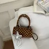 2026 Verano Nuevo Estilo Coreano Bolso Sencillo de Lunares Bolso Cruzado Elegante para Mujer Bolso de Mano de Moda Bolso Cilíndrico