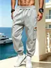 Pantalones jogger cargo para hombre europeos y americanos de bolsillo grande, cintura elástica, puños en el tobillo, venta al por mayor transfronteriza, productos de fábrica de comercio exterior
