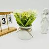 Maceta con borde de girasol bonsái Día de San Valentín decoración de boda para el hogar planta simulada flor artificial de plástico planta en maceta mini
