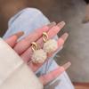 Moda Coreana Outono e Inverno Brincos de Lã de Cordeiro com Pom-Pom 2025 Novo Nicho Geométricos Versáteis Brincos de Agulha de Prata 925 Tendência
