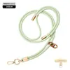 Cordón de alta gama para teléfono móvil 6MM resistente para colgar en el cuello ajustable para exteriores anti-pérdida cuerda trenzada para muñeca delicada oro