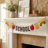 Suministro exclusivo transfronterizo de pancarta de fieltro WELCOME Manzana de tela no tejida para decoración de aula de regreso a clases, entrega OEM