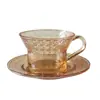 Conjunto de Caneca de Café Explosões Transfronteiriças Casa Sentido de Alto Padrão Caneca de Café da Manhã Uma Caneca Um Prato Copo de Vidro com Alça Copo de Água