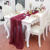 Estilo Europeu e Americano Transfronteiriço Amazon Chiffon 100D Caminho de Mesa Decoração de Casamento Mesa de Assinatura de Luxo