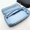Estuche de Lápices Expansible Kokuyo Wsg-Pc373 de Japón, Doble Capa, Doble Cremallera, Gran Capacidad, Bolsa de Papelería Multifuncional