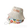 Estilo K de Letras Lindas Lindas Sombrero de Cuenca Infantil Impreso por Ambos Lados para Niños y Niñas Protector Solar de Viaje Estilo de Copa Plana Sombrero de Pescador