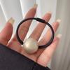 Estilo japonés y coreano simple banda de goma de perla grande para mujer diadema de cabeza con cabeza de bola de alta calidad cuerda para la cabeza de cuero duradero de alta elasticidad