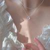 Collar de perlas de frijoles de plata esterlina 925 para mujer 2024, nuevo estilo de moda de nicho, cadena de clavícula de alta calidad que combina con todo.